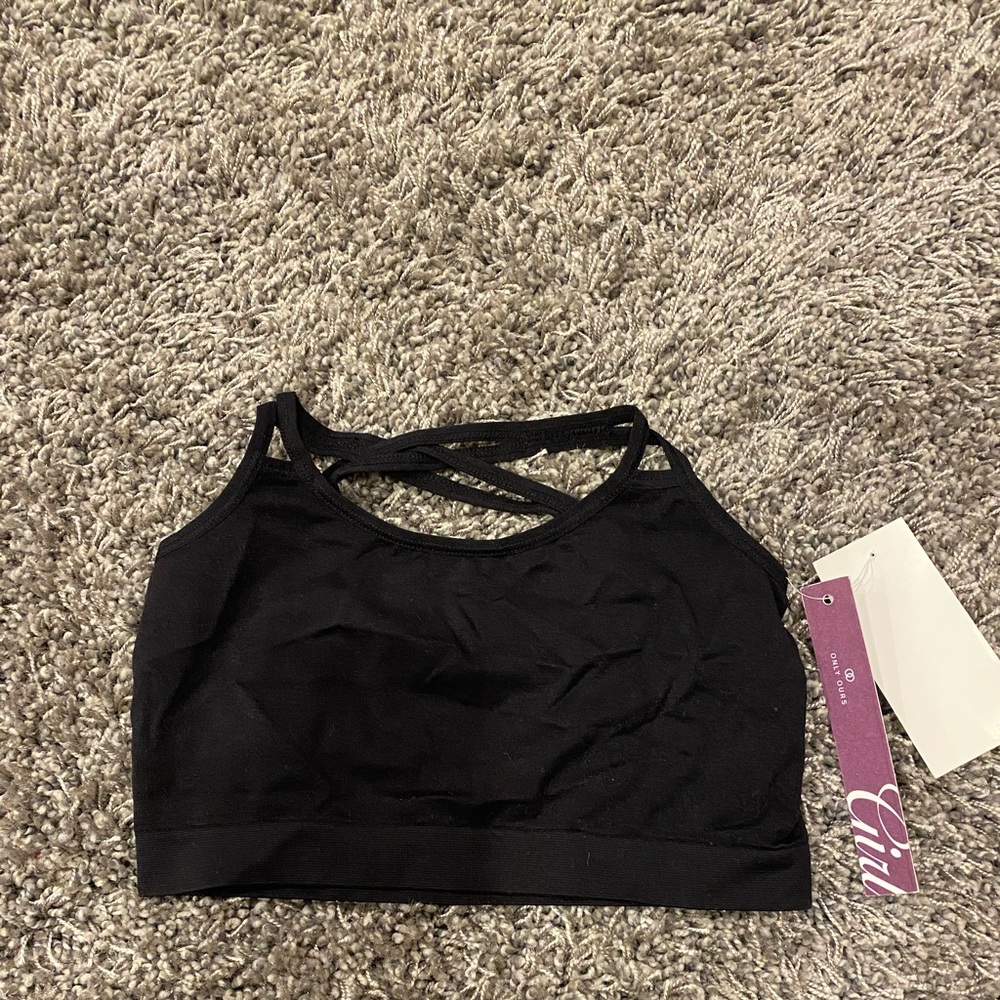 Aqua Girl black bra cami